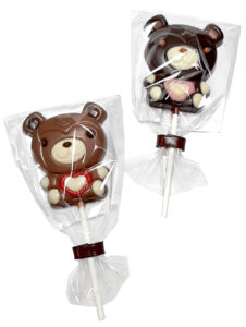 chocolate bear lollipops