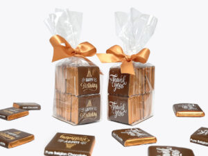 Individually wrapped chocolate squares